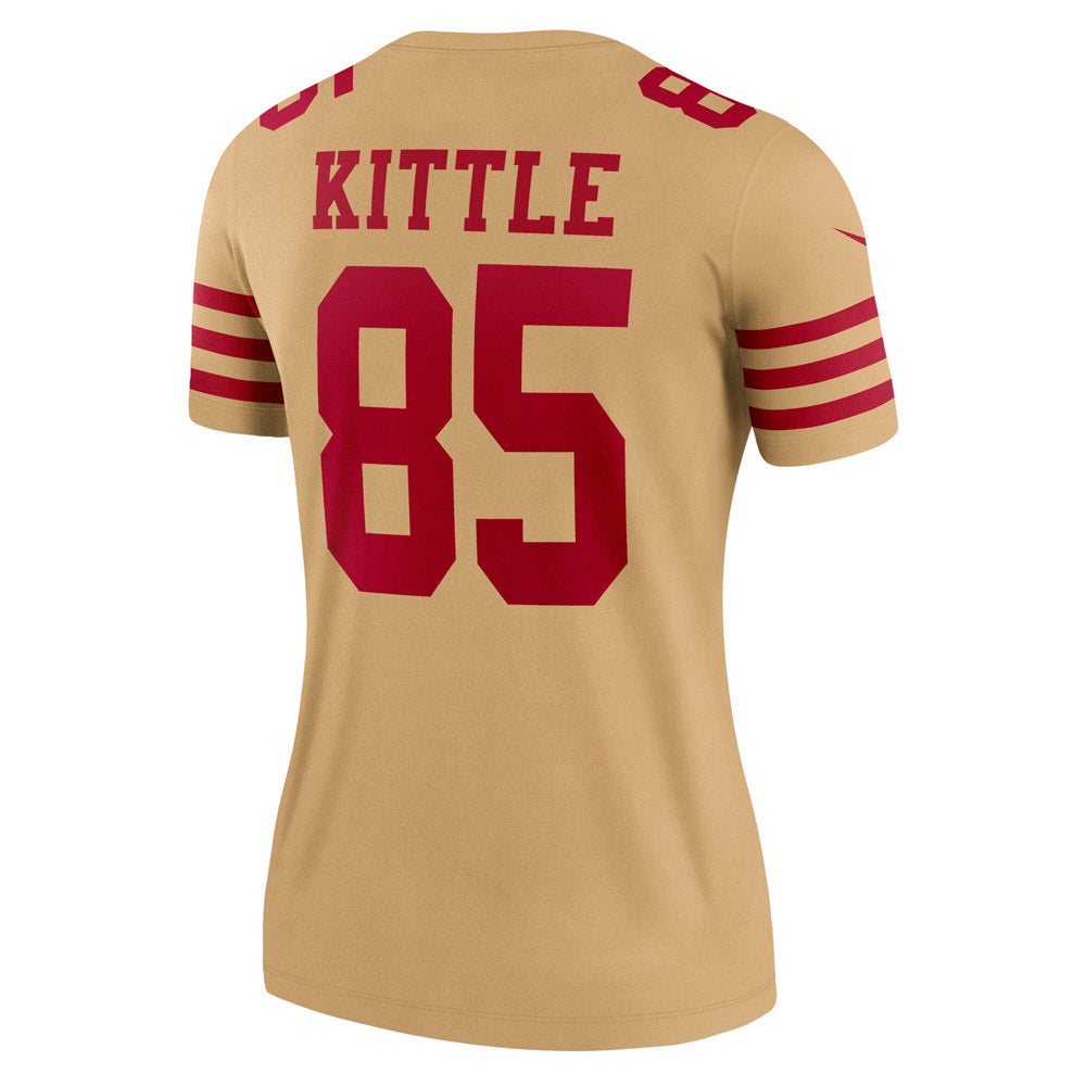 Women's San Francisco 49ers George Kittle Team Inverted Legend Jersey Gold